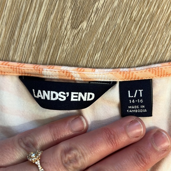 Lands End | Coral Tropical Print Dress - Picture 5 of 6